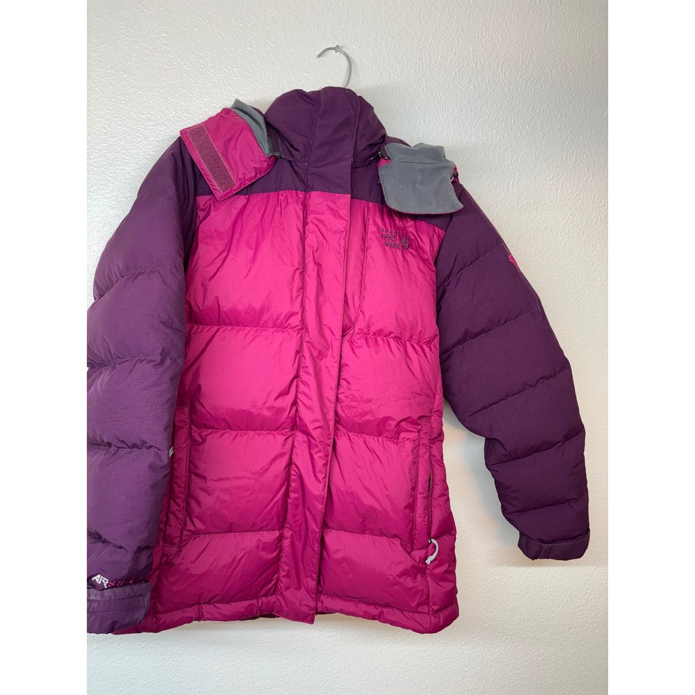 Mountain Hardwear Sub Zero Down Puffer Jacket Purple Magenta Hooded Womens Small